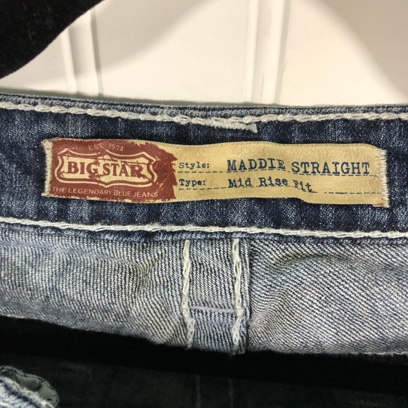 Big Star Maddie Straight Mid Rise Fit Jeans Women's Size 28 R - Picture 6 of 6